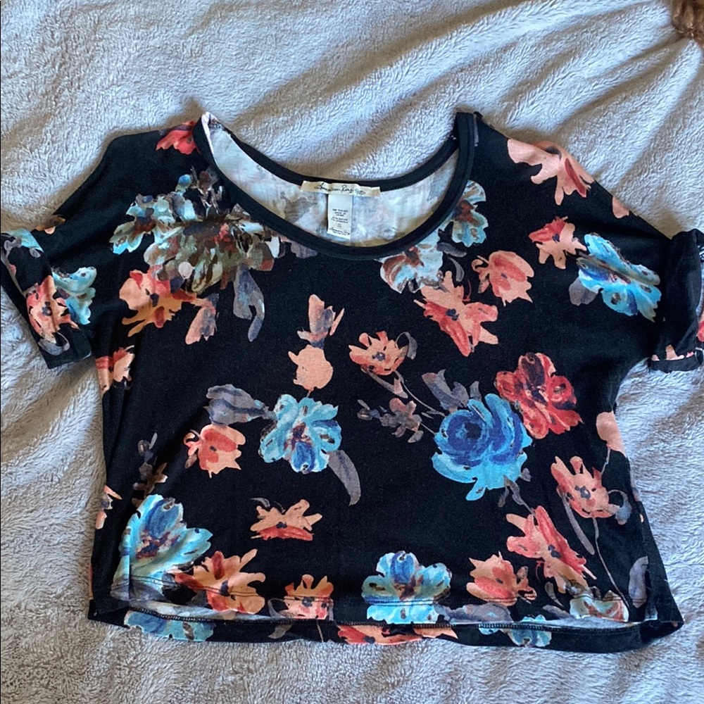 American Rag Black and White Graphic Top